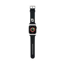 Karl Lagerfeld 3D Rubber Karl Head dirželis, skirtas Apple Watch 42 / 44 / 45 / 49 mm, juodas