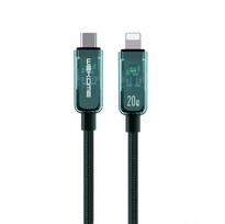 WEKOME WDC-181 Vanguard Series USB-C–Lightning įkrovimo ir duomenų laidas, 1 m, PD 20 W, žalias