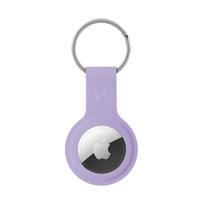 Crong silikoninis apsauginis dėklas su raktų žiedu, skirtas Apple AirTag 1 / 2, violetinis