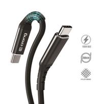 Crong Armor Link USB-C–USB-C laidas, 200 cm, 100 W PD, 5 A, juodas