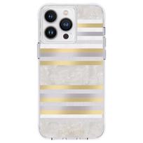 Case-Mate Pearl Stripes MagSafe dėklas, skirtas iPhone 14 Pro Max, dekoruotas perlamutru