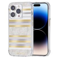 Case-Mate Pearl Stripes MagSafe dėklas, skirtas iPhone 14 Pro, dekoruotas perlamutru
