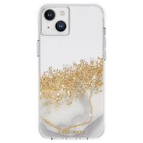 Case-Mate Karat dėklas, skirtas iPhone 14 Plus, su aukso spalvos dekoru, „Marble“ rašto