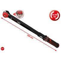 Dinamometrinis raktas su terkšle ERGOTORQUEprecision 1/2" 40-200Nm, KS Tools