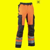Kelnės 6164R, Hi-Vis CL1 , oranžinė/juoda 50, Dimex