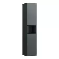 Aukšta spintelė Laufen BASE, 2 durys, vyriai dešinėje, 1 atvira lentyna, 2 stiklinės lentynos, H4027021102661