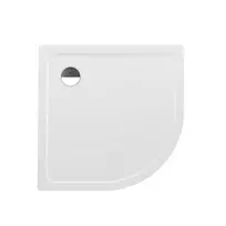 Dušo padėklas Laufen Platina, 100 × 100 cm kvadratinis, emaliuotas plienas (3, 5 mm), r=550 mm, plonas (30 mm), baltas, H2150096000401