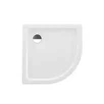 Dušo padėklas Laufen Platina, 90 × 90 cm, kvadratinis, emaliuotas plienas (3, 5 mm), r=550 mm, plokščias (65 mm), baltas, H2150186000401