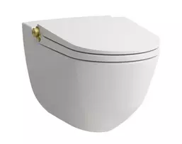 Pakabinamas unitazas su bidė funkcija Laufen CLEANET RIVA, pakabinamas, tiesioginis nuleidimas, Rimfree, sėdynė su SoftClose dangčiu ir QuickRelease mechanizmu, su nuotolinio valdymo pultu, H8206914020001