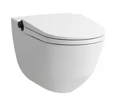 Pakabinamas unitazas su bidė funkcija Laufen CLEANET RIVA, pakabinamas, tiesioginis nuleidimas, Rimfree, sėdynė su SoftClose dangčiu ir QuickRelease mechanizmu, su nuotolinio valdymo pultu, H8206914040001
