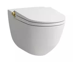 Pakabinamas unitazas su bidė funkcija Laufen CLEANET RIVA, pakabinamas, tiesioginis nuplovimas, Rimfree, sėdynė su SoftClose dangčiu ir QuickRelease mechanizmu, su nuotolinio valdymo pultu, H8206917630001