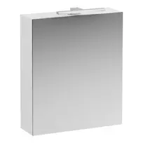 Veidrodinė spintelė Laufen Base, su LED šviesa, 2 stiklinės lentynos, 1 rozetė, 600 mm, matinė balta, H4027511102601