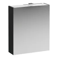 Veidrodinė spintelė Laufen BASE, su LED apšvietimu, 2 stiklinės lentynos, 1 rozetė, 600 mm, pilka, H4027511102661