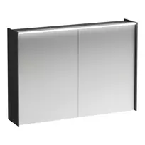 Veidrodinė spintelė Laufen Lani, su LED šviesa, 2 stiklinės lentynos, 1 lizdas, 71 × 102 × 21 cm pilka, H4037921122661