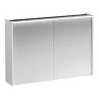 Veidrodinė spintelė Laufen Lani, su LED šviesa, 2 stiklinės lentynos, 1 rozetė, 71 × 102 × 21 cm matinė balta, H4037921122601