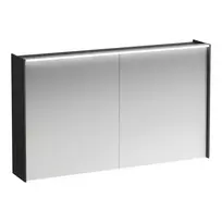 Veidrodinė spintelė Laufen Lani, su LED šviesa, 2 stiklinės lentynos, 1 lizdas, 71 × 122 × 21 cm pilka, H4038221122661