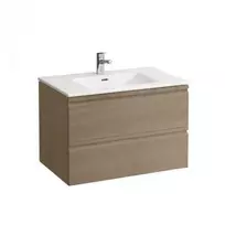Vonios spintelė Laufen PRO S, su praustuvu unr stalčių organizatoriumi, 800 mm, šviesus ąžuolas, H8619634791041