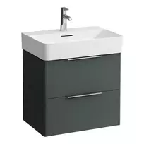 Vonios kambario spintelė Laufen Base, 2 stalčiai, tinka praustuvui H810283, 585 × 390 × 530 mm, pilka (Traffic Grey), H4022521102661