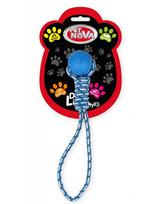 PET NOVA DOG LIFE STYLE Kamuolys ant virvės 40 cm, mėlynas, mėtų aromatas