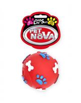 PET NOVA DOG LIFE STYLE Kamuolys su letenomis ir kaulais 6cm  raudonas