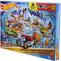 „Mattel Hot Wheels“ Advento kalendorius. 2026 m. Advento kalendorius. Žaislų rinkinys, 10 automobiliukų 1:64 masteliu JLG41