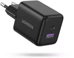 „Ugreen“ įkroviklis „Ugreen 65014“ – įkroviklis nešiojamiesiems įrenginiams: ausinių rinkinys, mobilusis telefonas, išmanusis telefonas, planšetinis kompiuteris, telefonas. Kintamoji srovė. Greitasis įkrovimas