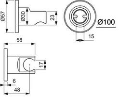 Ideal Standard rankinio dušo laikiklis, chromas