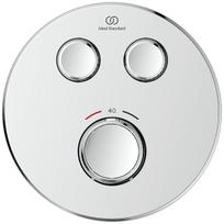 Ideal Standard Ceratherm Navigo potinkinė termostatinė sistema: apvali 300 mm metalinė galva, rankinis dušas, 1/2 alkūnė