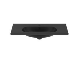 Ideal Standard Tesi praustuvas montuojamas ant spintelės 82,5 cm (825x450x165), matinė juoda