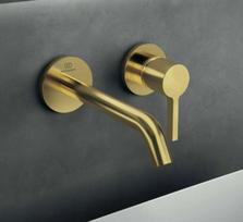 Ideal Standard potinkinis praustuvo maišytuvas, JOY, be potinkinės dalies A1313NU, 180mm snapas, brushed gold spalva