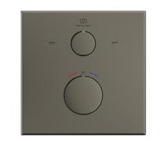Ideal Standard Ceratherm 100 potinkinio termostatinio vonios/dušo maišytuvo virštinkinė dalis, kvadratinė, magnetic grey