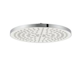 Ideal Standard Idealrain apvali lietaus dušo galva Ø260 mm su silikoniais purkštukais, 12 l/min, chromas su balta apačia