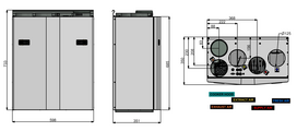 Rekuperatorius ENSY WAVE 200H vert. deš.p. su Wi-Fi ir Bluetooth valdikliu