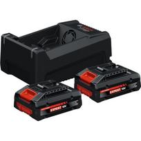 Bosch pradžios rinkinys EXBA18V-40 1600A0373J, 2x18V 4Ah, 8A, Li-ion, greitas įkroviklis, 1 lizdas