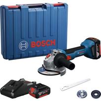 Bosch GWS 18V-8 kampinis šlifuoklis, 06019N9020, 18V, 125mm, 11000 aps/min, 2x4.0Ah Li-ion, bešepetis, M14