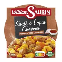 WILLIAM SAURIN Šefo triušienos troškinys baltojo vyno padaže, patiekalas, 300g