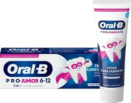 ORAL-B Kids Pro Junior dantų pasta 6-12 metų vaikams 75ml