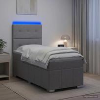 LED lovos čiužinys su LED apšvietimu Šviesiai pilka 80 x 200 cm