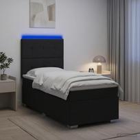 LED lovos čiužinys su LED apšvietimu Juoda 80 x 200 cm Audinys