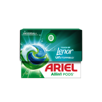 ARIEL Universal+ Touch Of Lenor All in 1 skalbinių kapsulės 22vnt