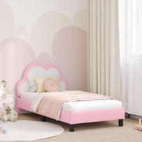 Vaikiška lovos konstrukcija su galvūgaliu Rožinė 80 x 160 cm PU