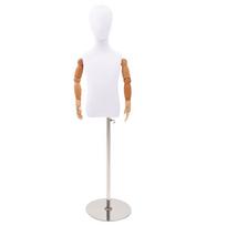Reguliuojamas 120-150 cm manekenas su baze Uniseksas PP Balta