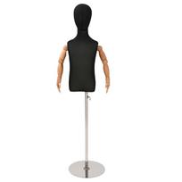 Reguliuojamas 120-150 cm manekenas su baze Uniseksas PP Juoda