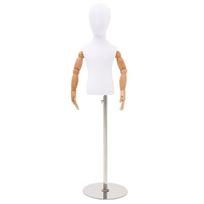 Reguliuojamas 120-157 cm manekenas su baze Uniseksas PP Balta