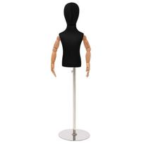 Reguliuojamas 120-157 cm manekenas su baze Uniseksas PP Juoda