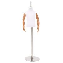 Reguliuojamas 120-157 cm manekenas su baze Uniseksas PP Balta