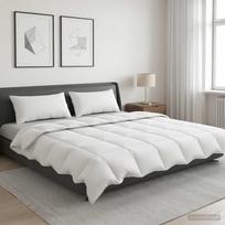 Antklodė FULDA 220 x 260 cm Vasara 100 GSM 90% žąsų pūkai Balta