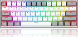 Klawiatura gamingowa Redragon Fizz Pro K616 Redragon Mechanical Red es bezprzewodowa mechaniczna podświetlana biało-szara | FIZZ PRO K616 biały/gray | 6950376706690