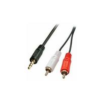 Kabel Lindy Jack 3.5mm - RCA (Cinch) x2 10m Black (35685) | 35685 | 4002888356855