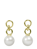 SNÖ Of Sweden - Largo Pearl Pin Ear G/White - Onesize - Auskarai - Balta